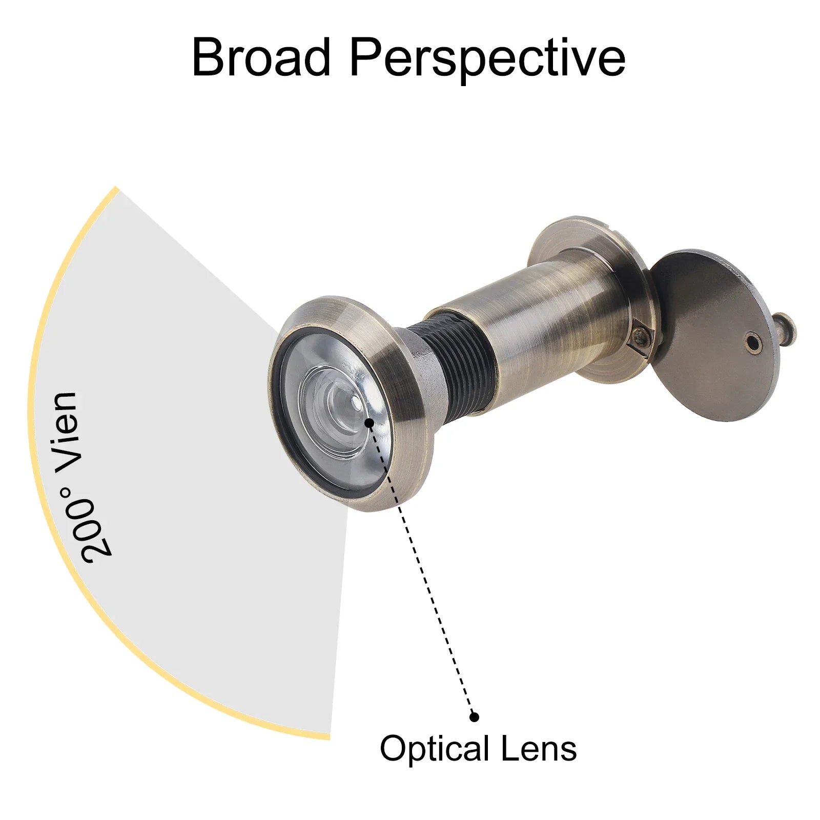 Door Viewer Peephole Set 200 Degree With 16mm Drill Bit - stepyours.com