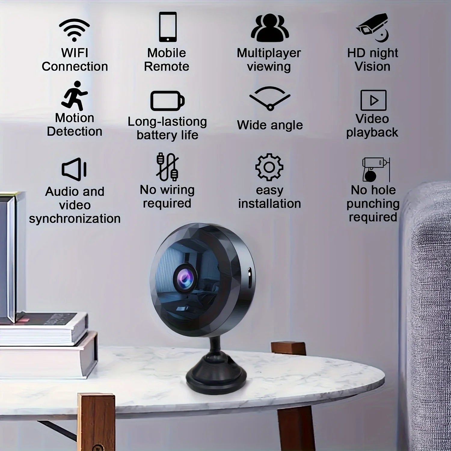 Mini WiFi 1080P Security Camera Night Vision Instant Alerts - stepyours.com