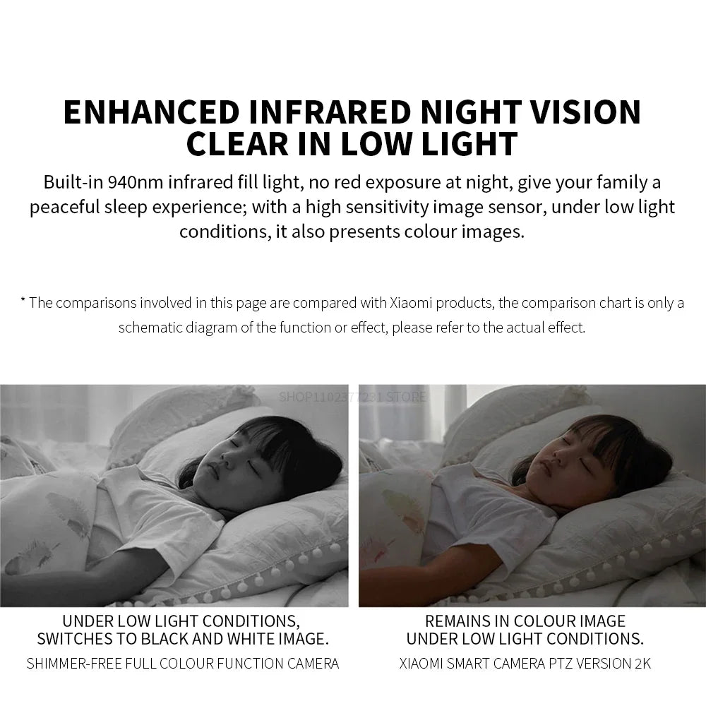 Xiaomi 360 Degree PTZ 2K AI Security Camera - Night Vision And Human Detection - stepyours.com