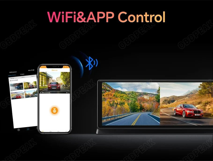 K2 Pro Dash Cam 11.3 Inch 4K 2160P GPS Wireless CarPlay Dual Lens - stepyours.com