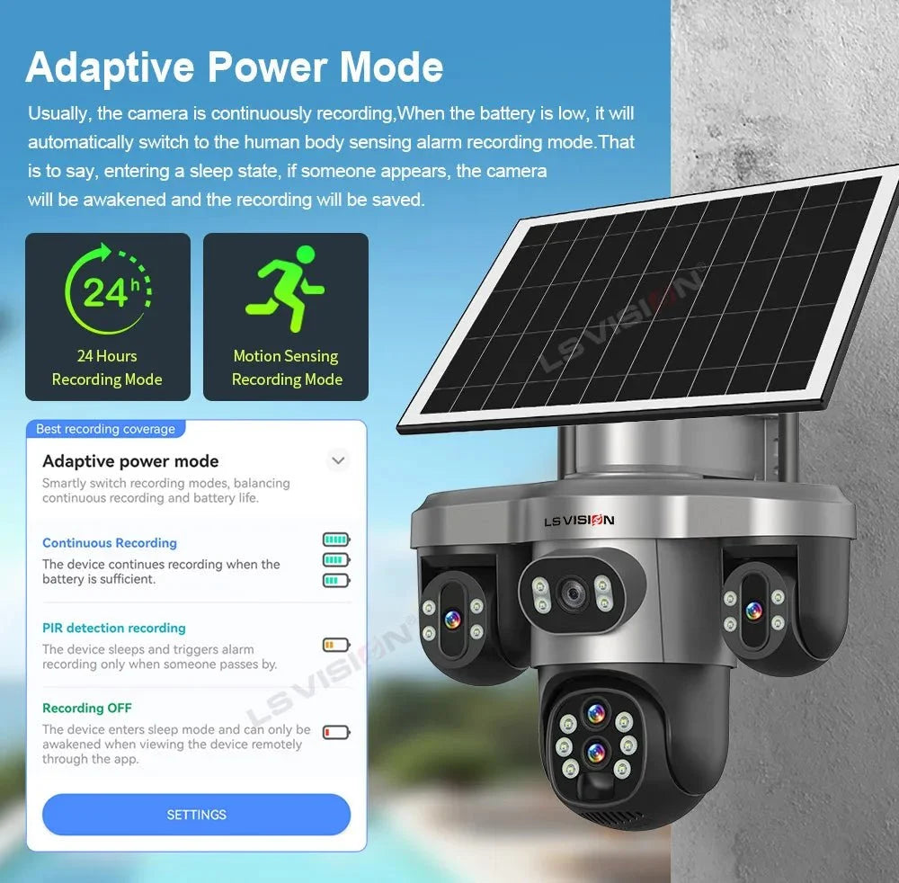 LS Vision 20MP Solar WiFi Surveillance Camera V380 Pro 10X Optical Zoom Outdoor - stepyours.com
