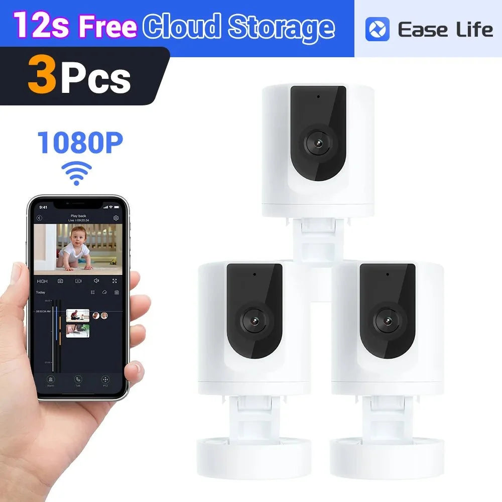 Indoor Pet Camera With Phone App 1080P WiFi Security Camera Foldable - stepyours.com