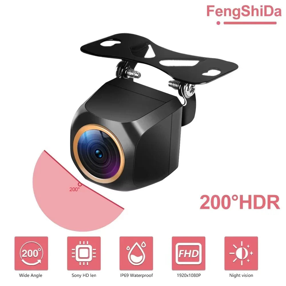 Rear View Camera 200 Degree AHD 1920X1080P Golden Fisheye Lens HDR Night Vision - stepyours.com
