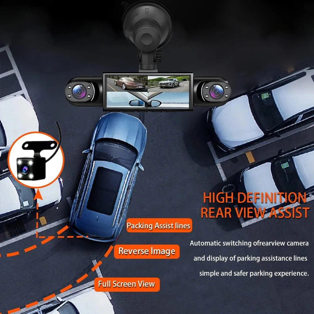 4 Channel Dash Cam 360 Degree Car Video Recorder Night Vision Parking Monitor - stepyours.com
