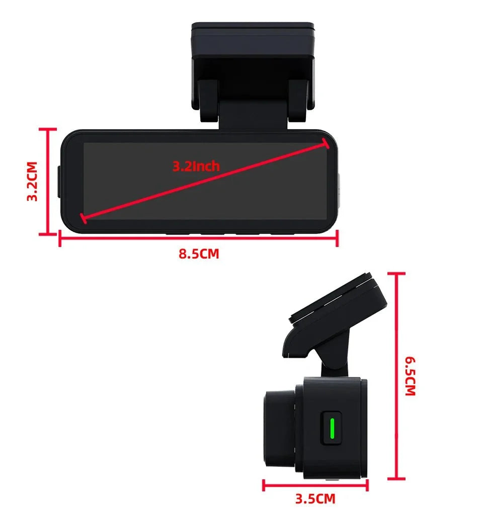 Acceo 4K Dash Cam With GPS WiFi Dual Lens Night Vision Front Rear - stepyours.com