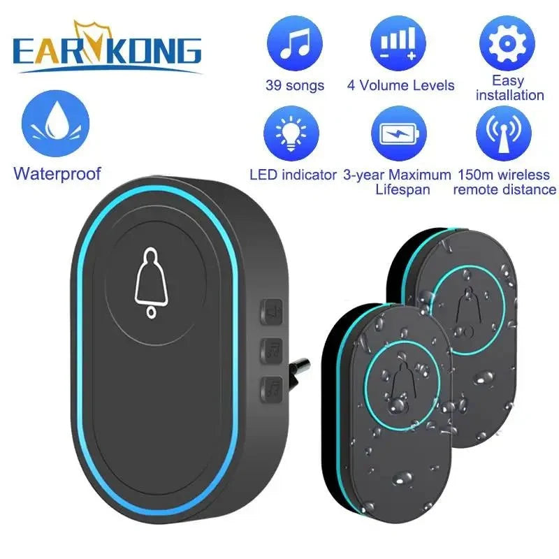 Intelligent Wireless Doorbell Waterproof 100m Range Camera - stepyours.com