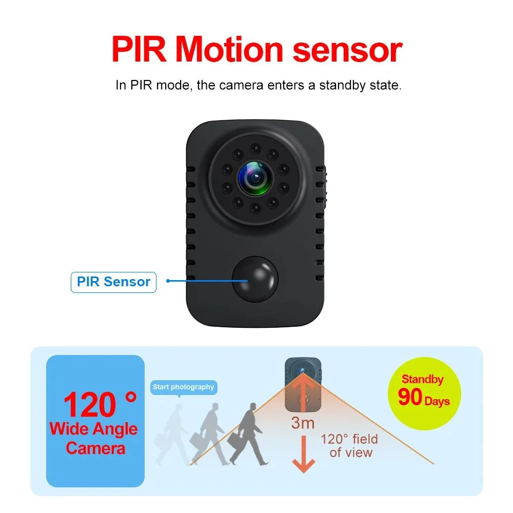 MD29 1080P Mini Cam Motion Activated Nanny Cam For Cars 8H - stepyours.com