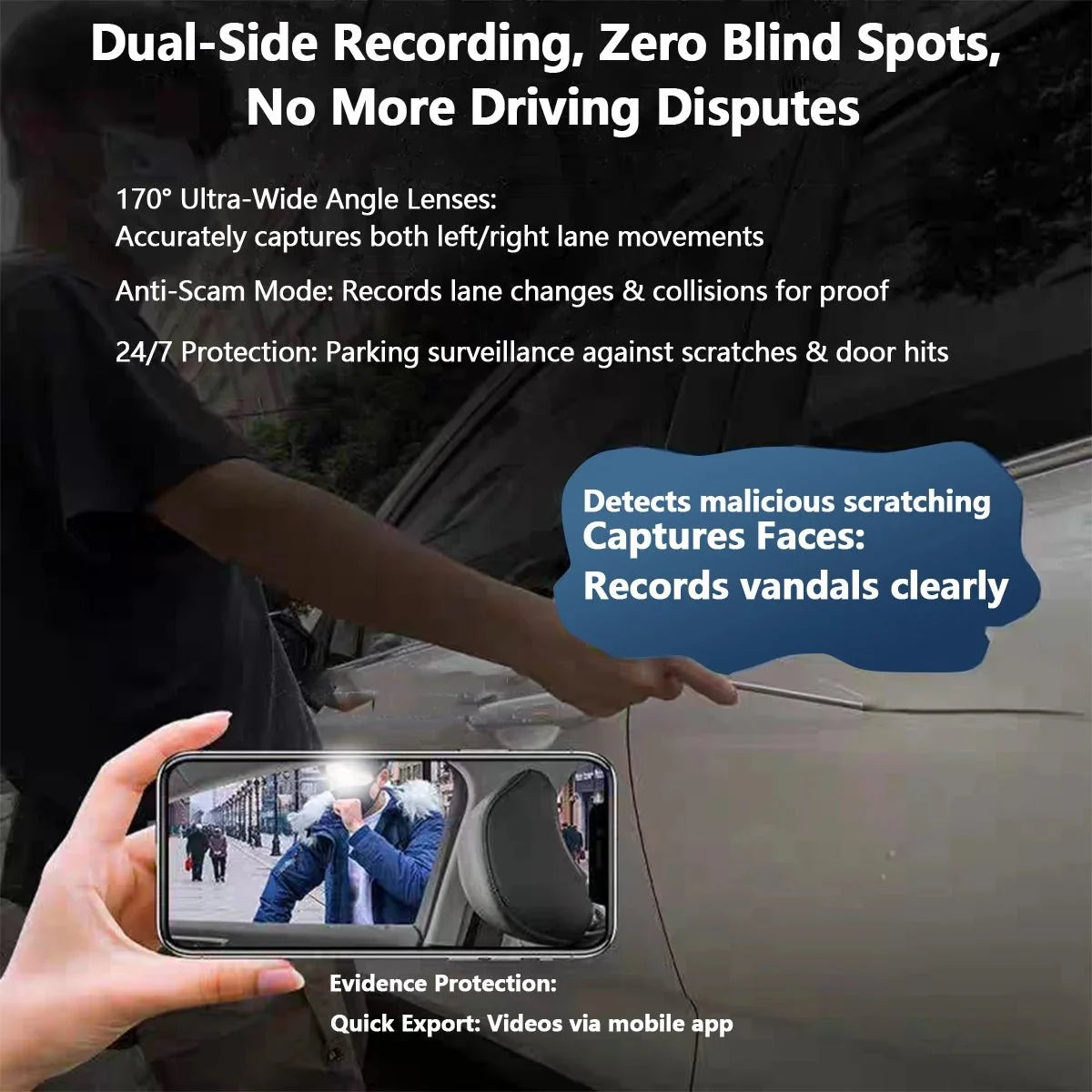 4 Channel WiFi Dash Cam for Cars Front and Rear Interior 360 DVR - stepyours.com