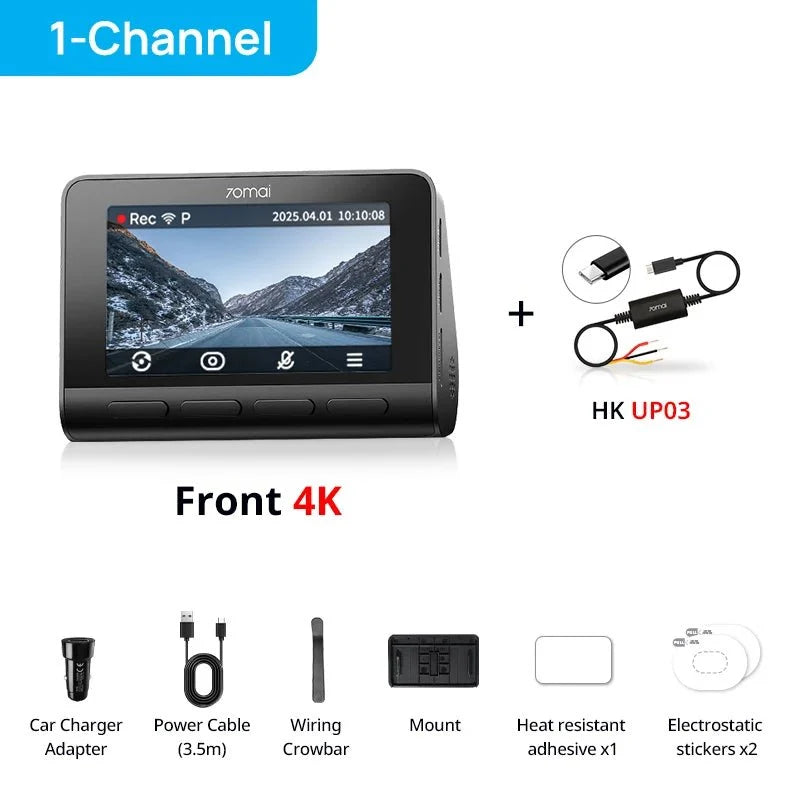 70Mai A810S 4K HDR Dash Cam GPS ADAS Dual Channel Motion Detection 4G LTE DVR - stepyours.com