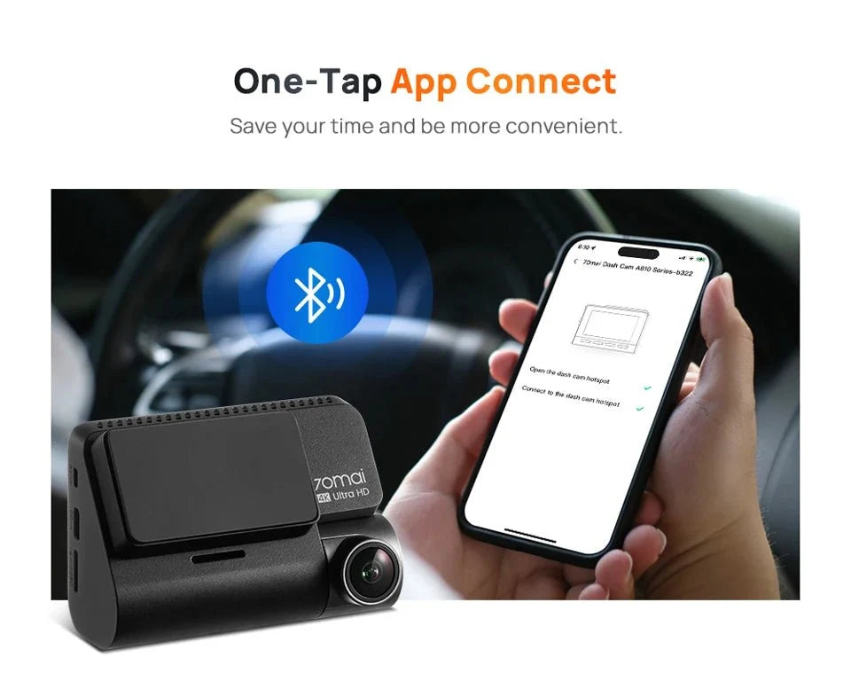 70mai A810 4K Dash Cam HDR GPS ADAS With 4G Parking DVR - stepyours.com