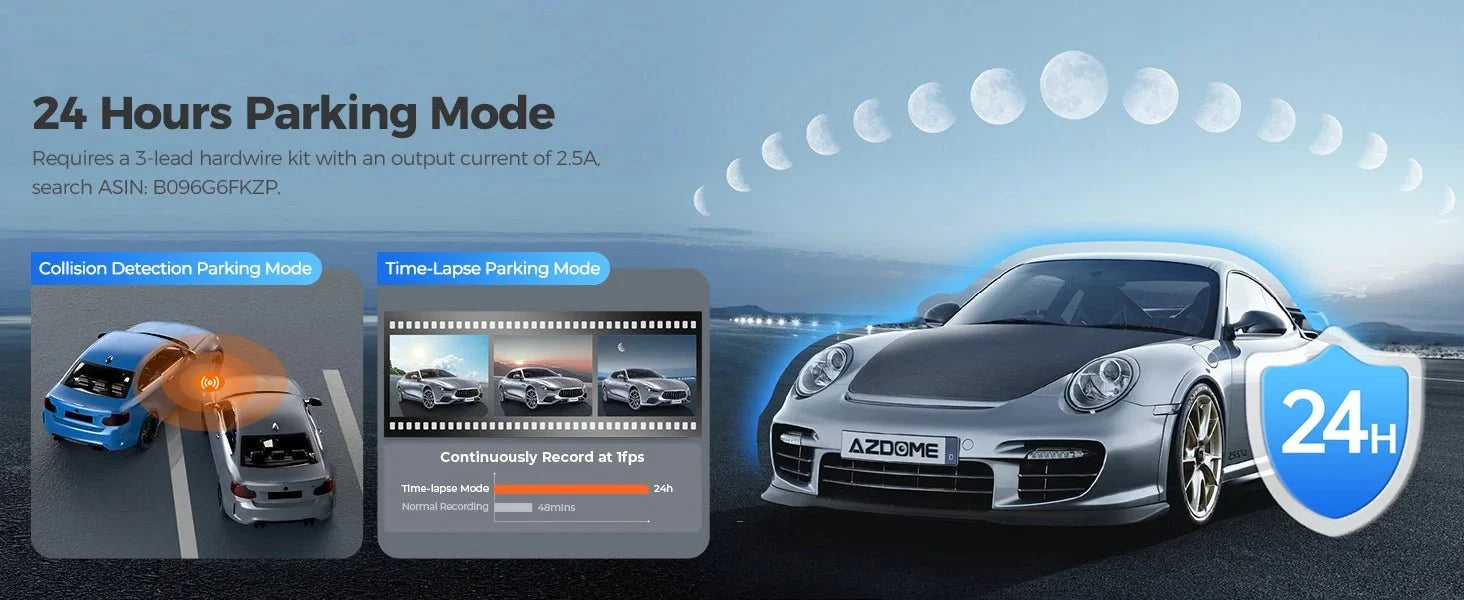AZDOME M550 Pro Dash Cam IR Night Vision 4K Plus 2.5K 5.8Ghz WiFi GPS Screen - stepyours.com