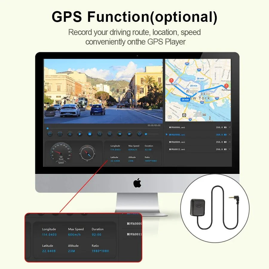 Acceo 10 Inch Car DVR Rearview Mirror Dual 1080P Touch Screen Night Vision - stepyours.com