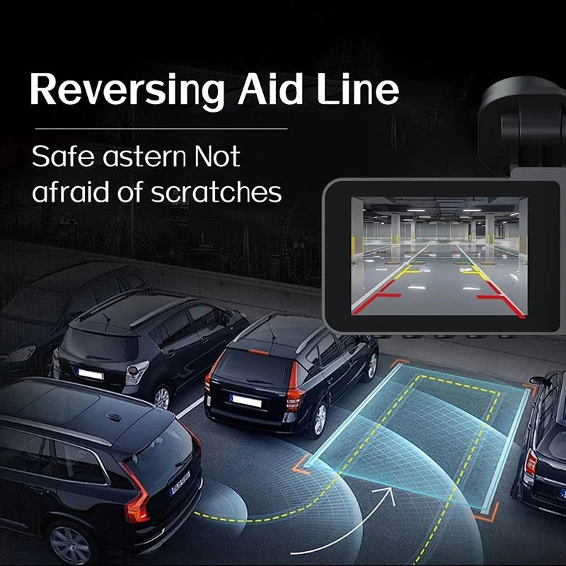 Triple Lens WiFi Dashcam Two Three Channel 1080P Night Vision Front And Rear - stepyours.com