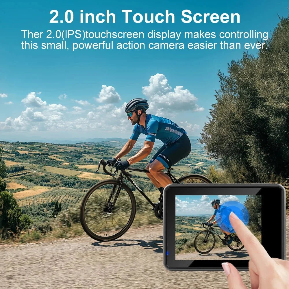 Ourlife MTR60 Action Camera 5K 30FPS Waterproof 2 Inch Touch LCD 4K60FPS WiFi - stepyours.com