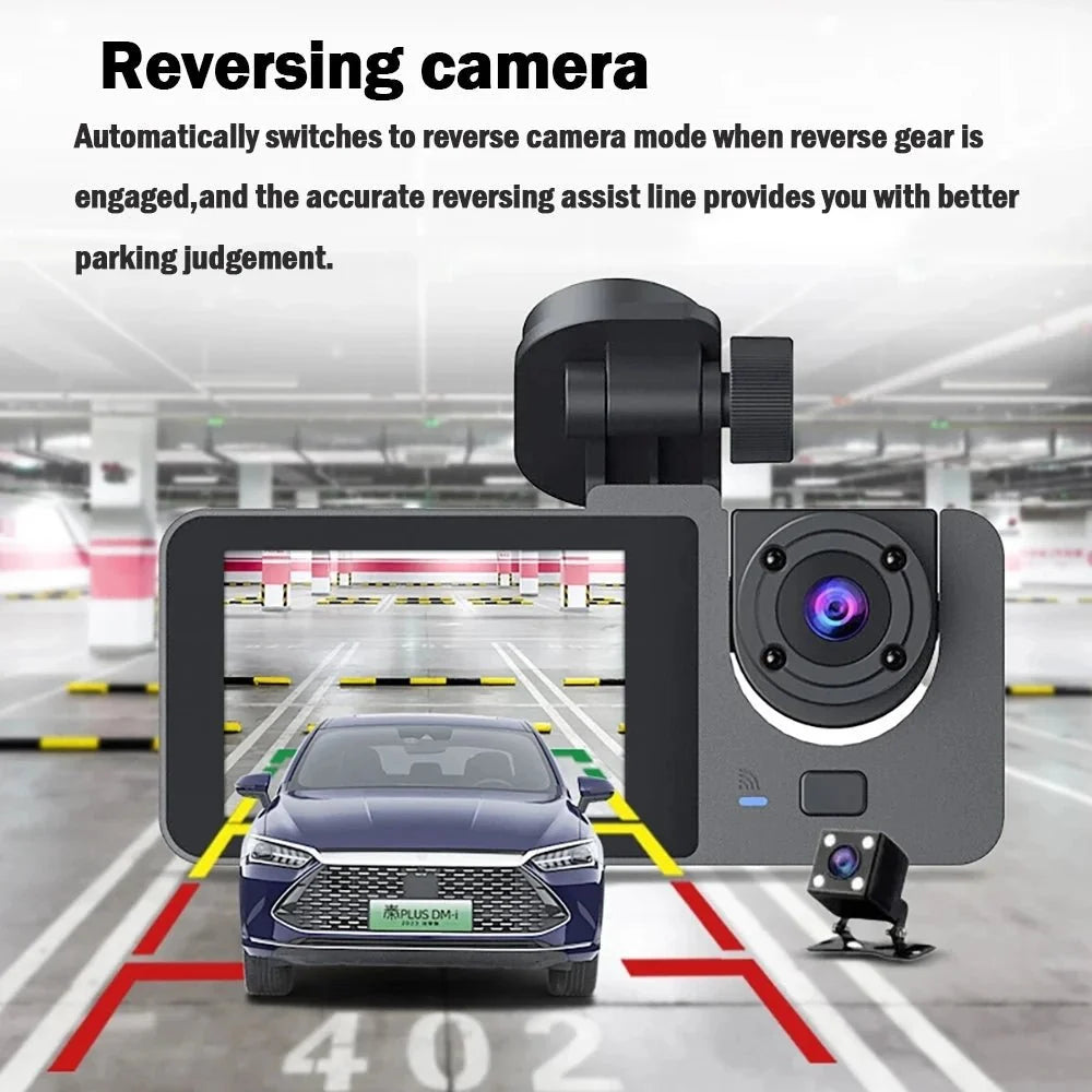 4K Dual Lens Dash Cam Car DVR With WiFi App Front Rear Night Vision - stepyours.com