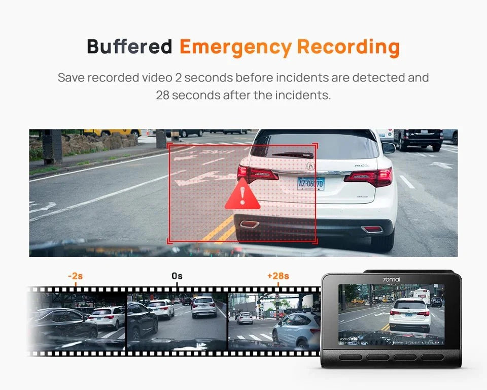 70mai A810 4K Dash Cam HDR GPS ADAS With 4G Parking DVR - stepyours.com