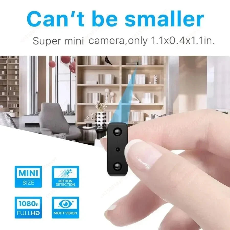 Mini 1080P WiFi Spy Camera Night Vision Built In Battery - stepyours.com