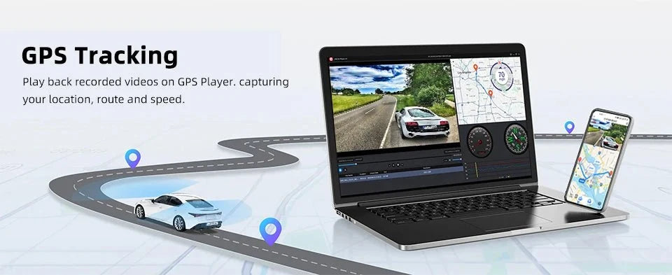 Acceo Dash Cam 4K Front And 1080P Rear Dual Lens With GPS WiFi Night Vision - stepyours.com