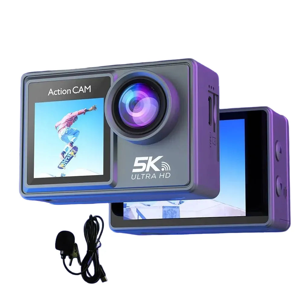 Adventure Ready Action Camera 5K 4K60FPS Dual IPS Touch LCD Waterproof 30M - stepyours.com
