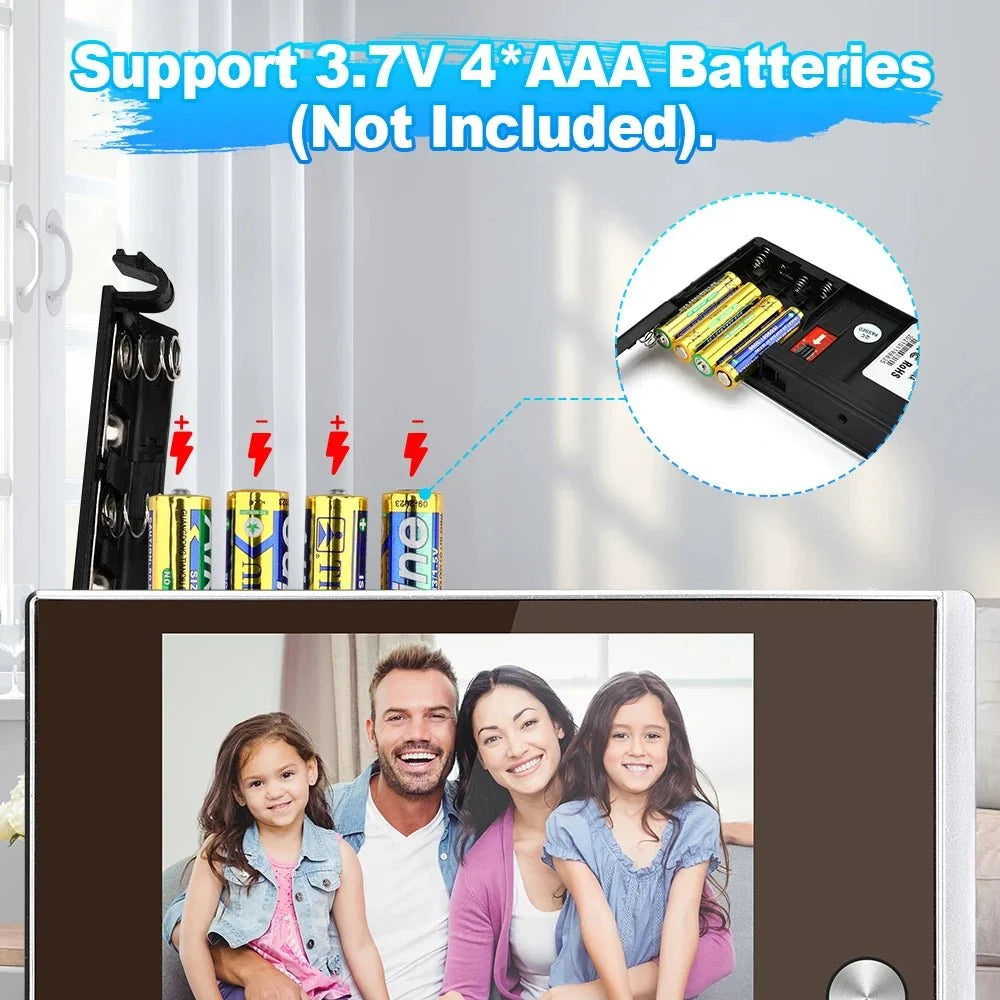 Awapow 3.5 Inch Door Peephole Viewer HD 2MP Wide Angle - stepyours.com