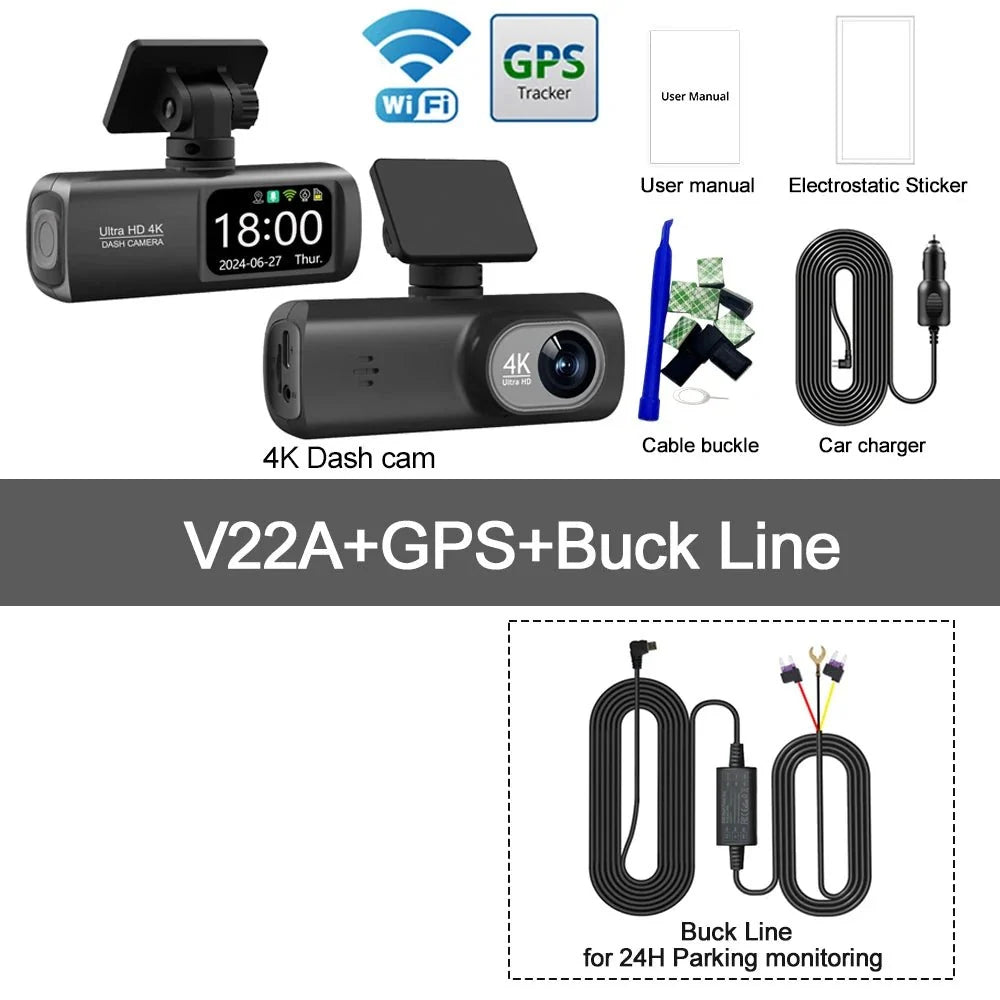 Soam Dash Cam 4K Plus Dual Channel GPS WiFi Front 4K Rear 1080p - stepyours.com