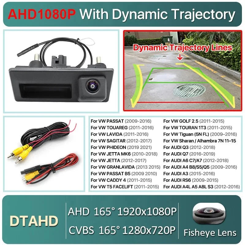 GreenYi 170 Degree 1080P AHD Rear View Camera VW Audi Parking - stepyours.com
