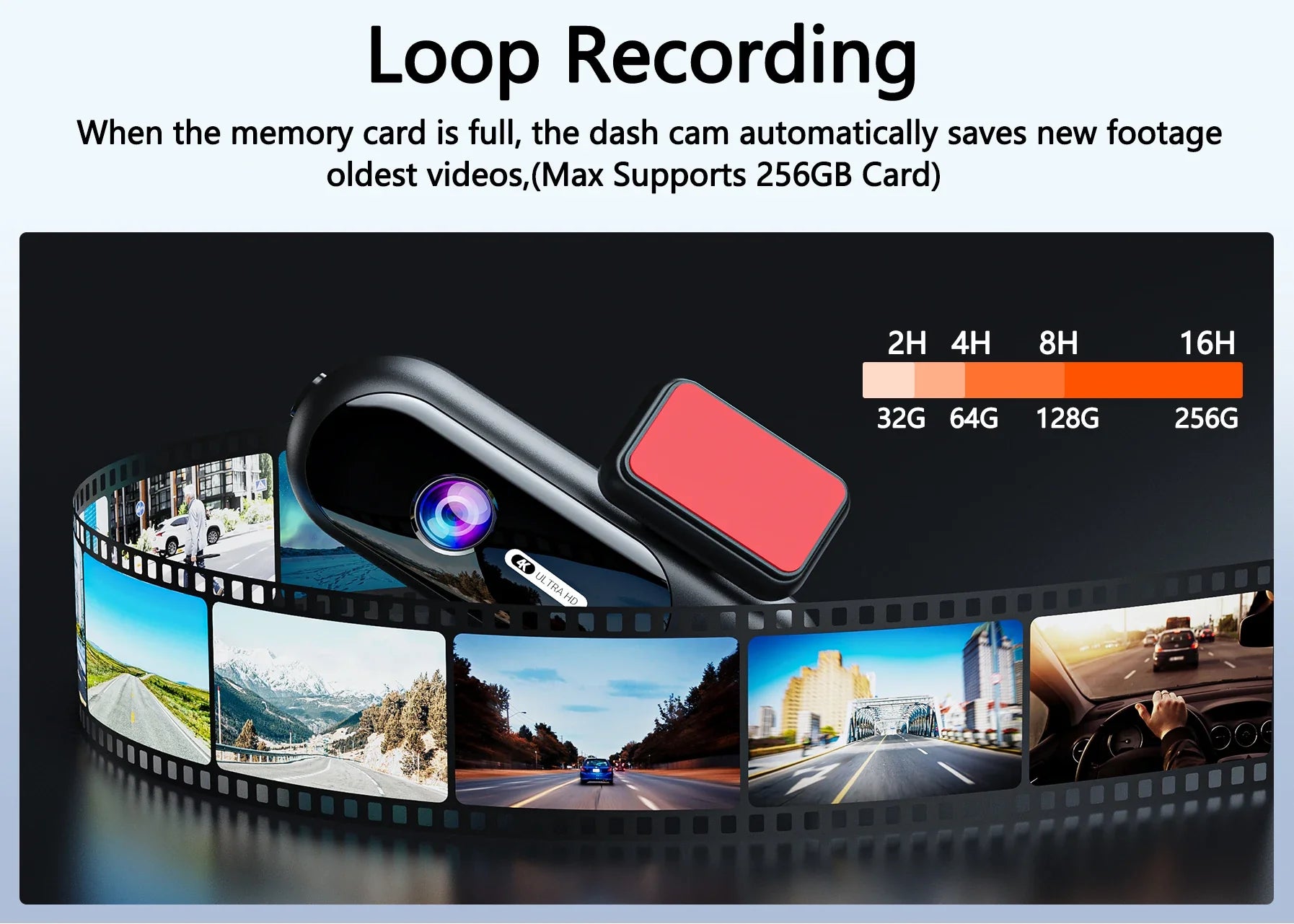 4K Front And Rear Dual Lens Dash Cam With HDR Night Vision WiFi Parking - stepyours.com