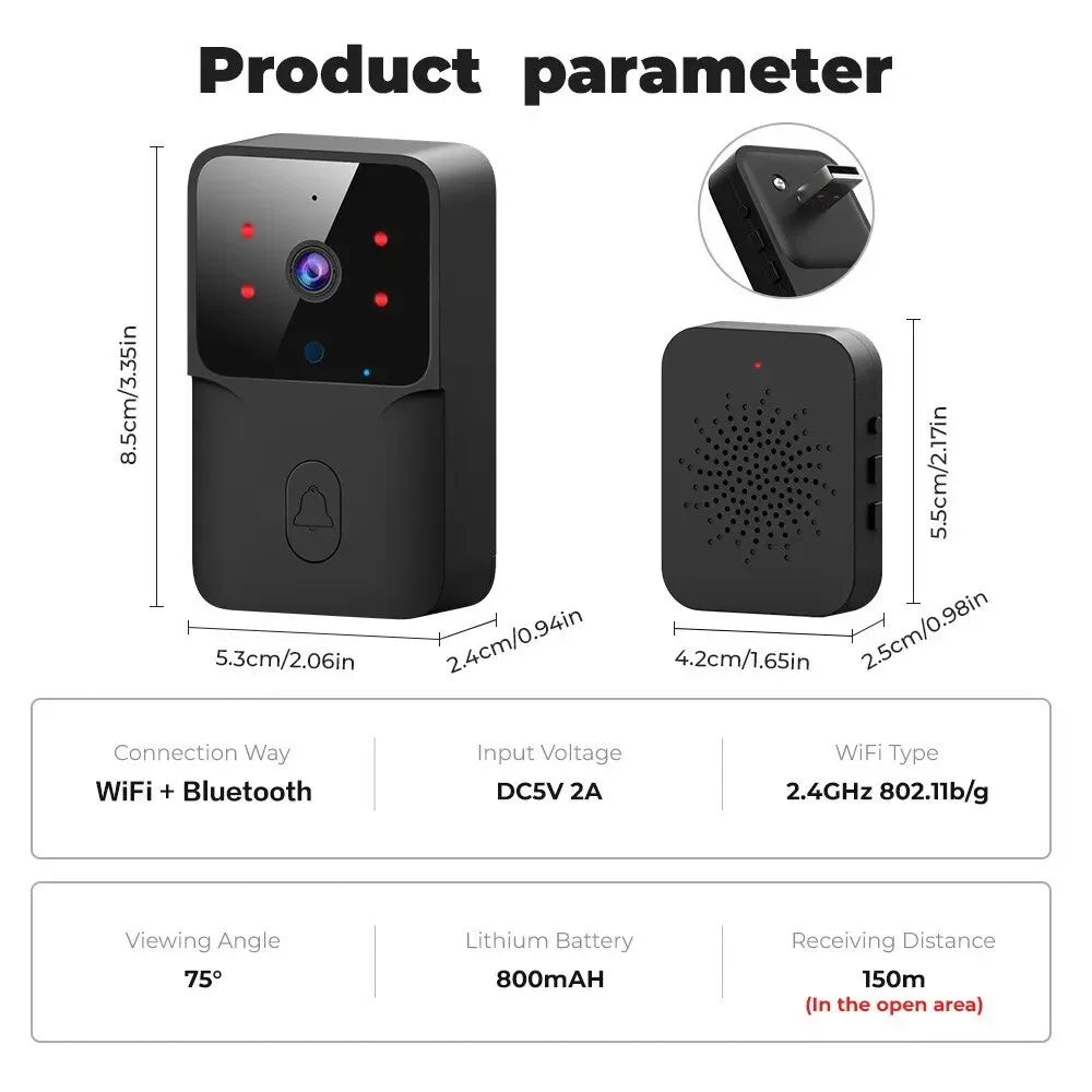 Smart WiFi Video Doorbell Night Vision Tuya Bundle - stepyours.com
