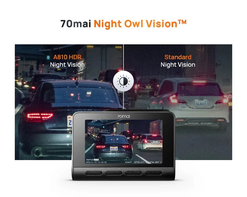 70mai A810 4K Dash Cam HDR GPS ADAS With 4G Parking DVR - stepyours.com