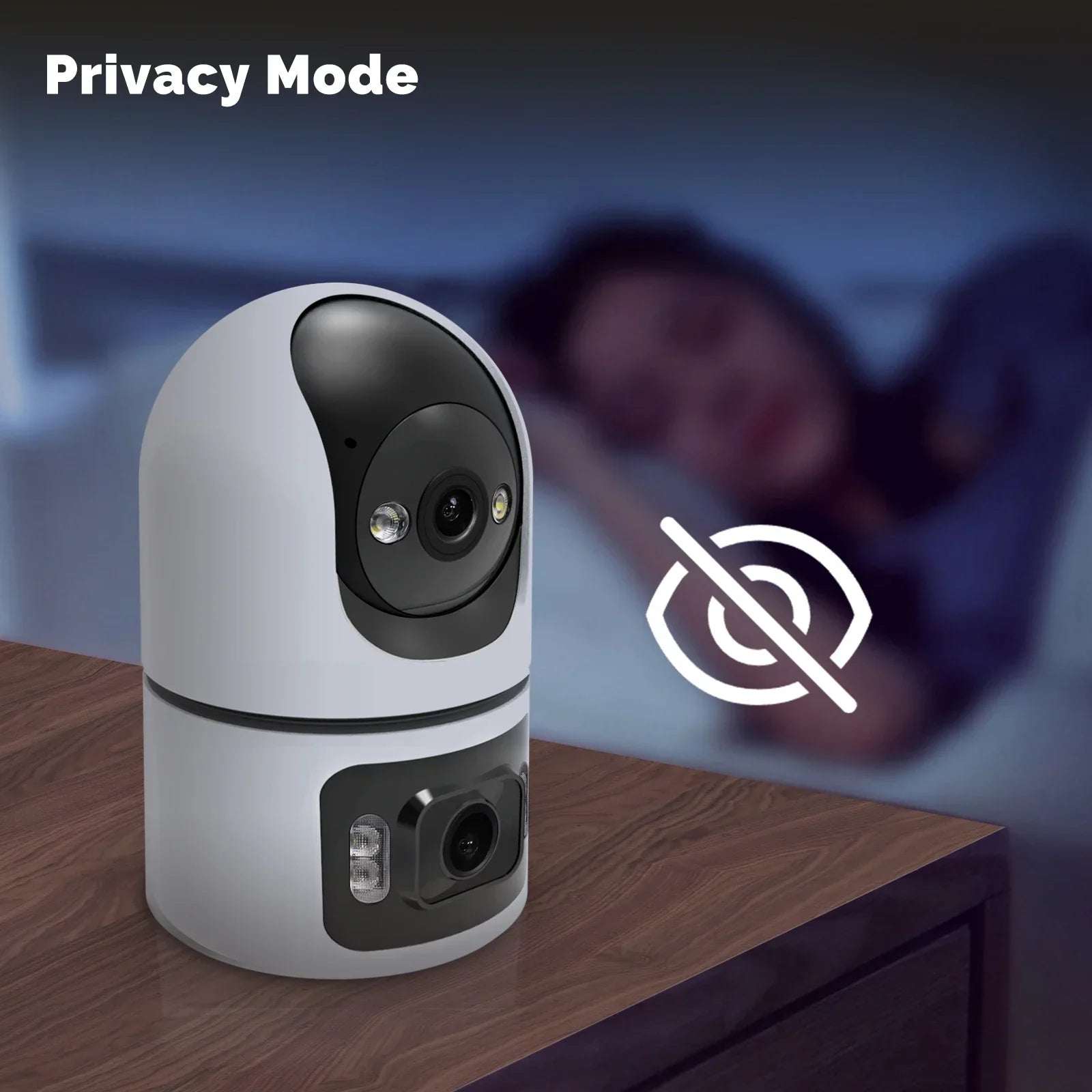 Moes Tuya WiFi Indoor Smart Camera 4MP Dual Lens Night Vision Two Way Audio - stepyours.com