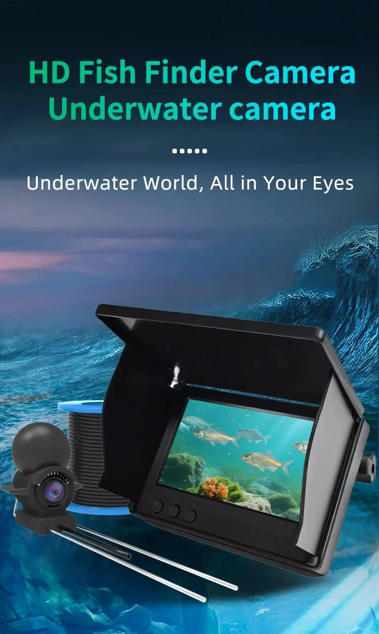 Dodosee 220 Degree Underwater Fishing Camera 1080P Night Vision LCD Fish Finder - stepyours.com