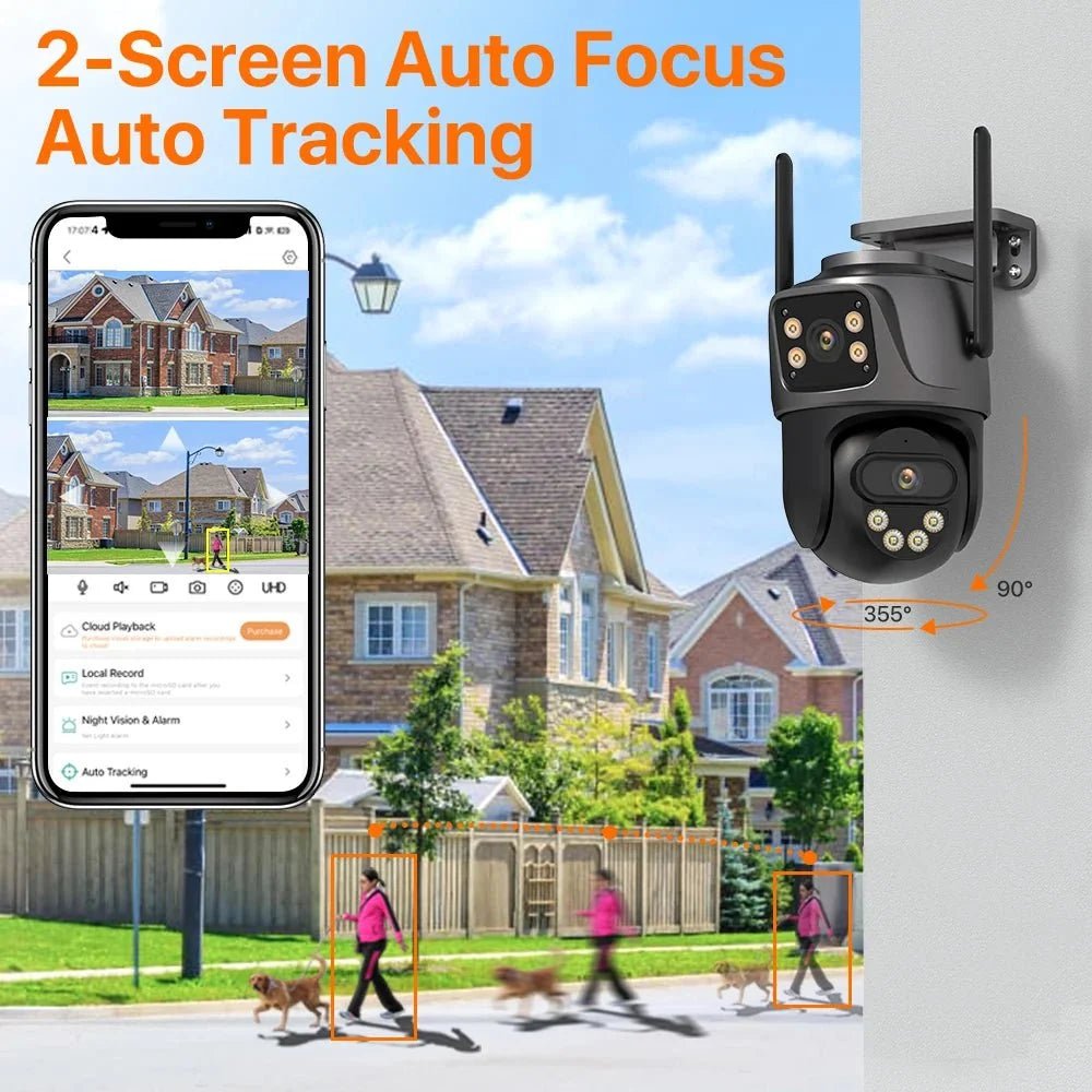 Outdoor Security Camera with 3 Views - Enovarah