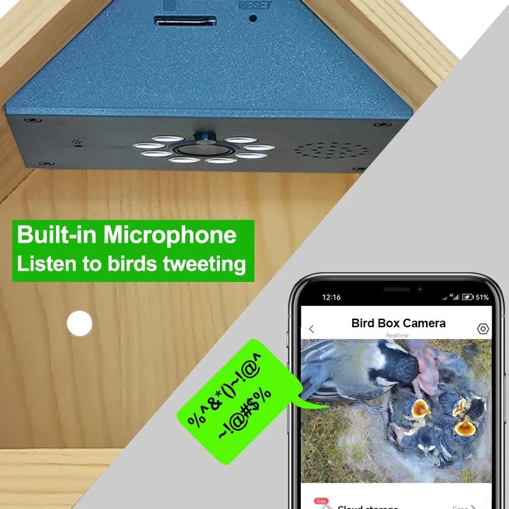 Real-Time Bird Watching Nest Box Camera - Enovarah