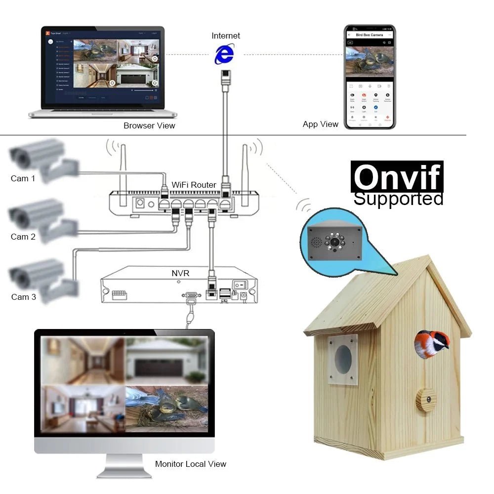 Real-Time Bird Watching Nest Box Camera - Enovarah