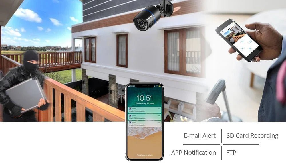 Smart 4MP Outdoor Camera With WiFi IP65 Weatherproof - Enovarah