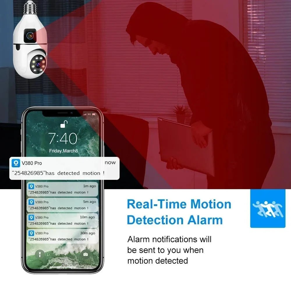 Smart Bulb Camera for Home Monitoring - Enovarah