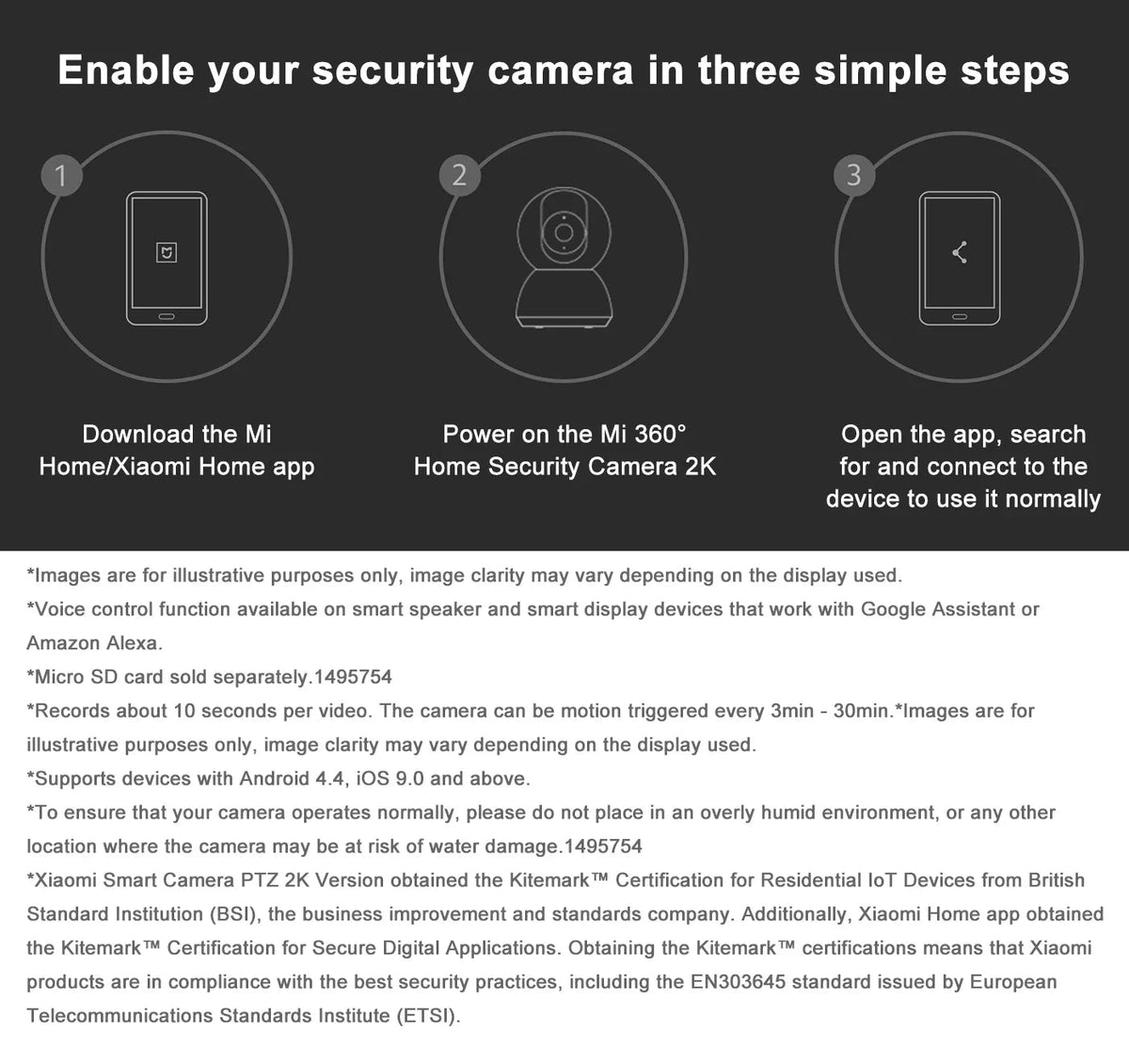 Smart Camera for Home Surveillance 1080 Clarity HD - Enovarah