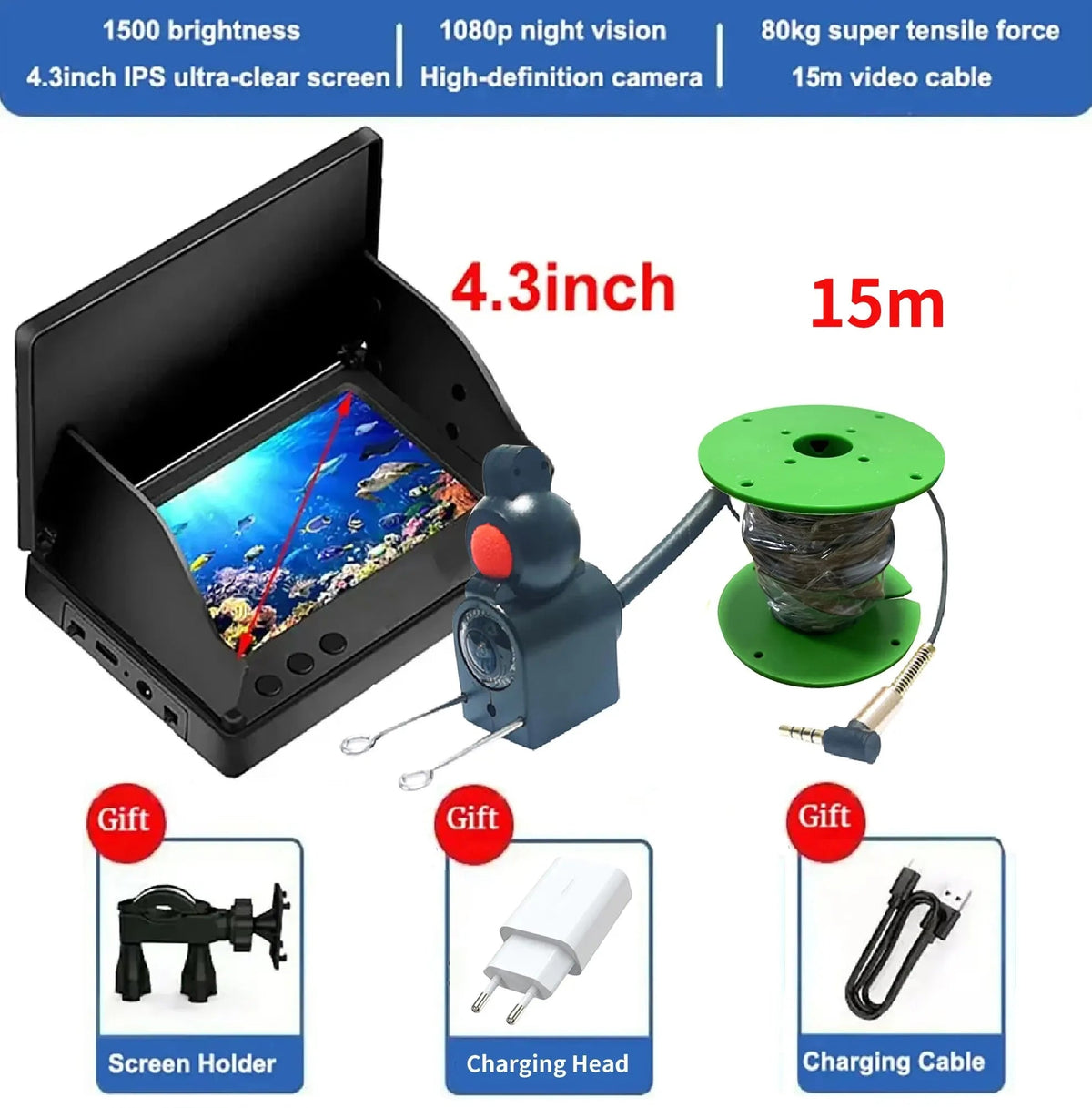 Smart Handheld Fish Depth Finder for Anglers 1080P - Enovarah