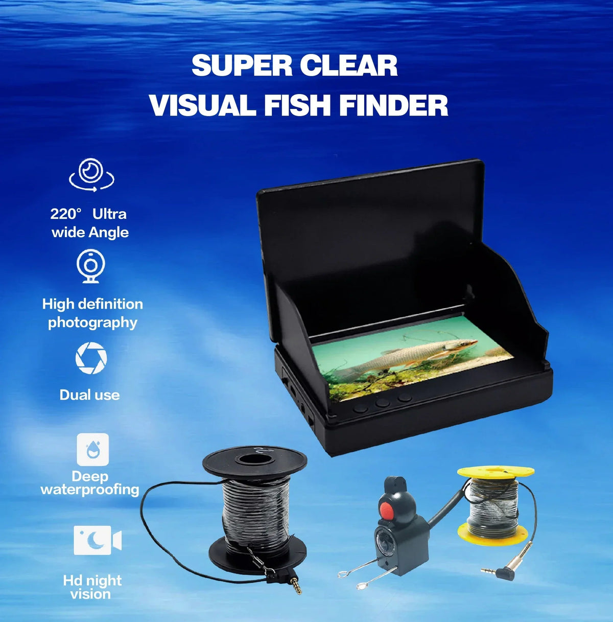 Smart Handheld Fish Depth Finder for Anglers 1080P - Enovarah