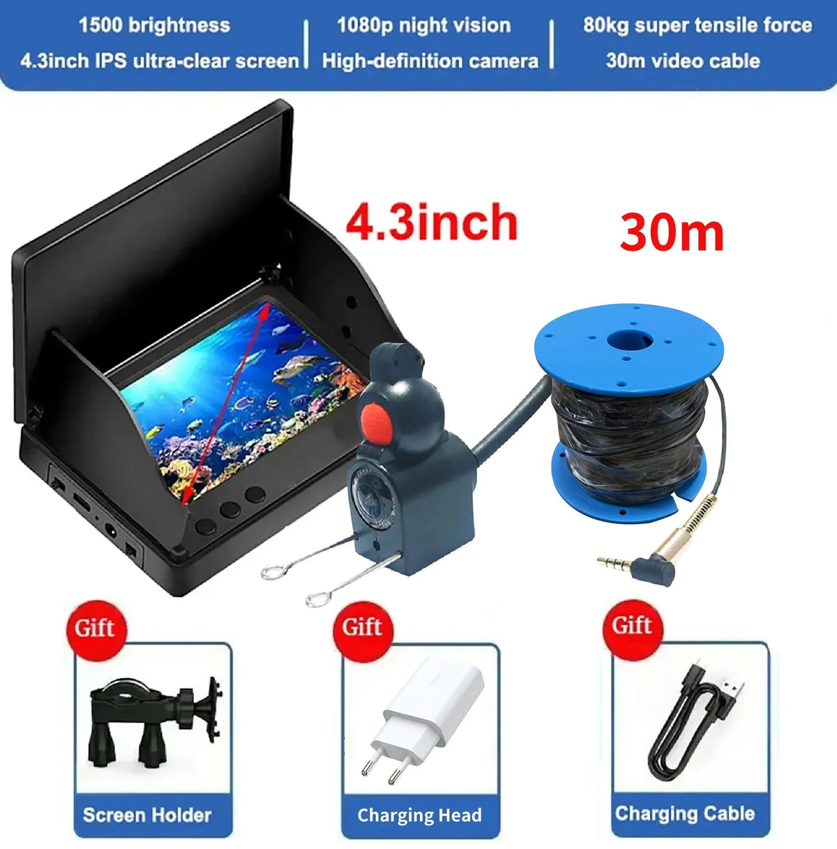 Smart Handheld Fish Depth Finder for Anglers 1080P - Enovarah