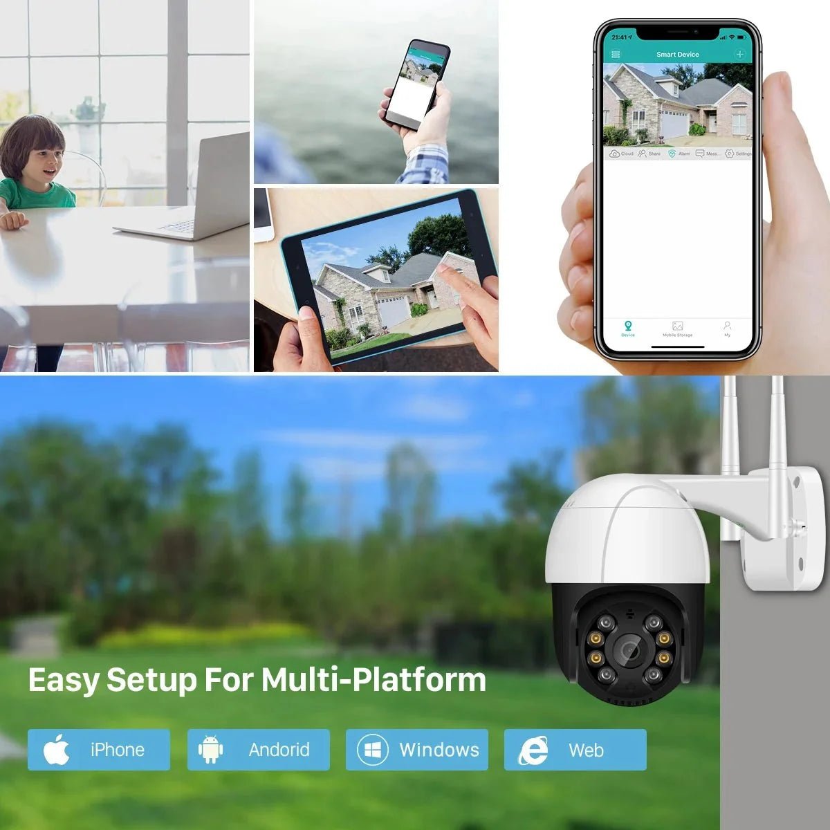 Smart Outdoor Security Camera For Home Monitoring - Enovarah
