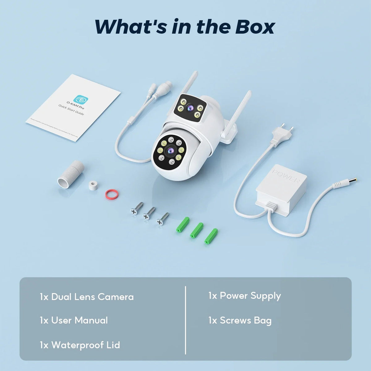 Smart Outdoor Security Camera With AI Dual Lens - Enovarah