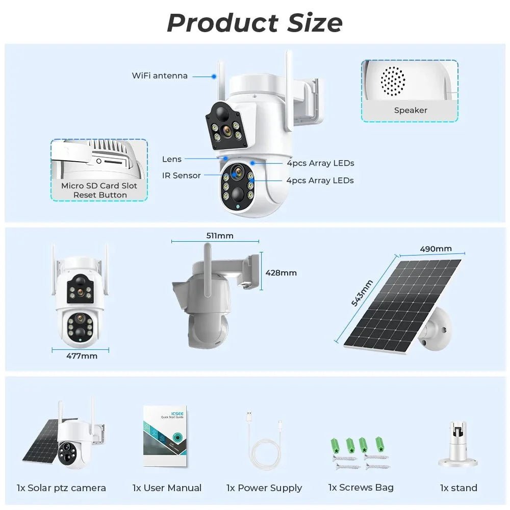 Smart Solar IP Camera for Home Security - Enovarah