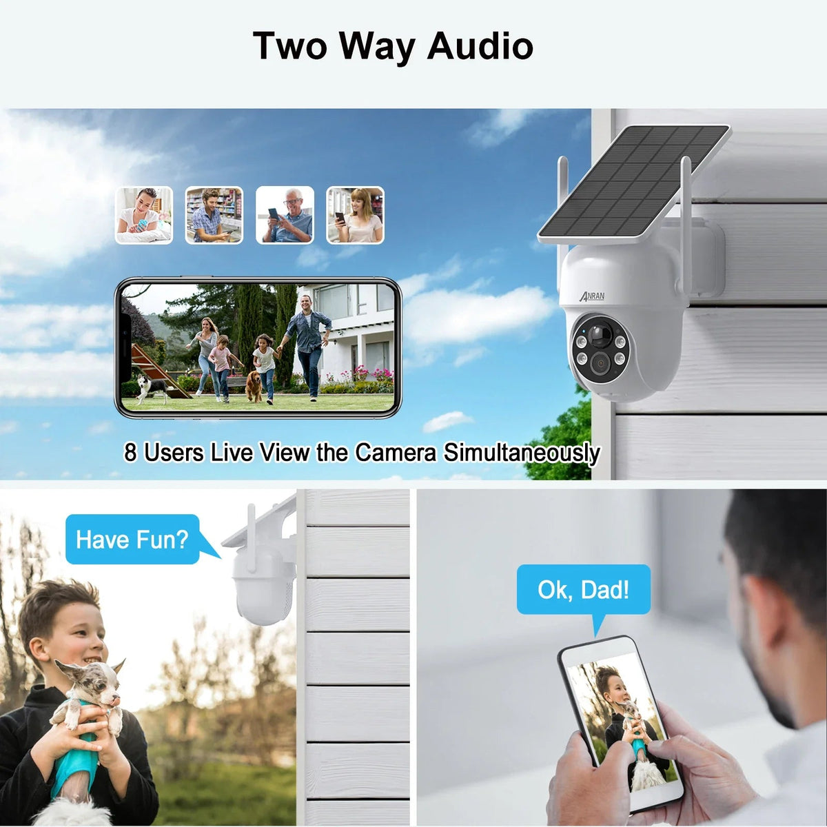 Smart Solar Outdoor Security Camera For Home Monitoring - Enovarah