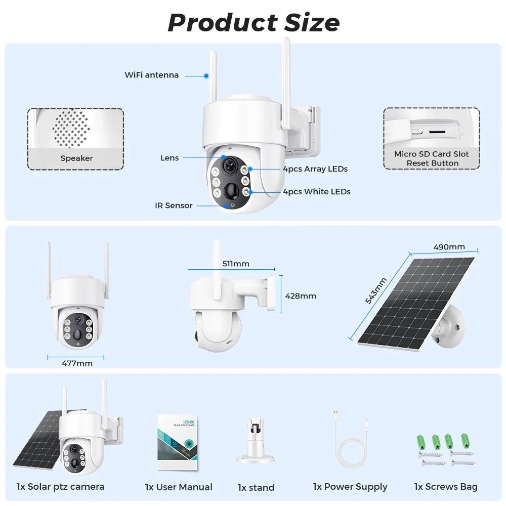 Solar Outdoor Camera for Home Security - Enovarah
