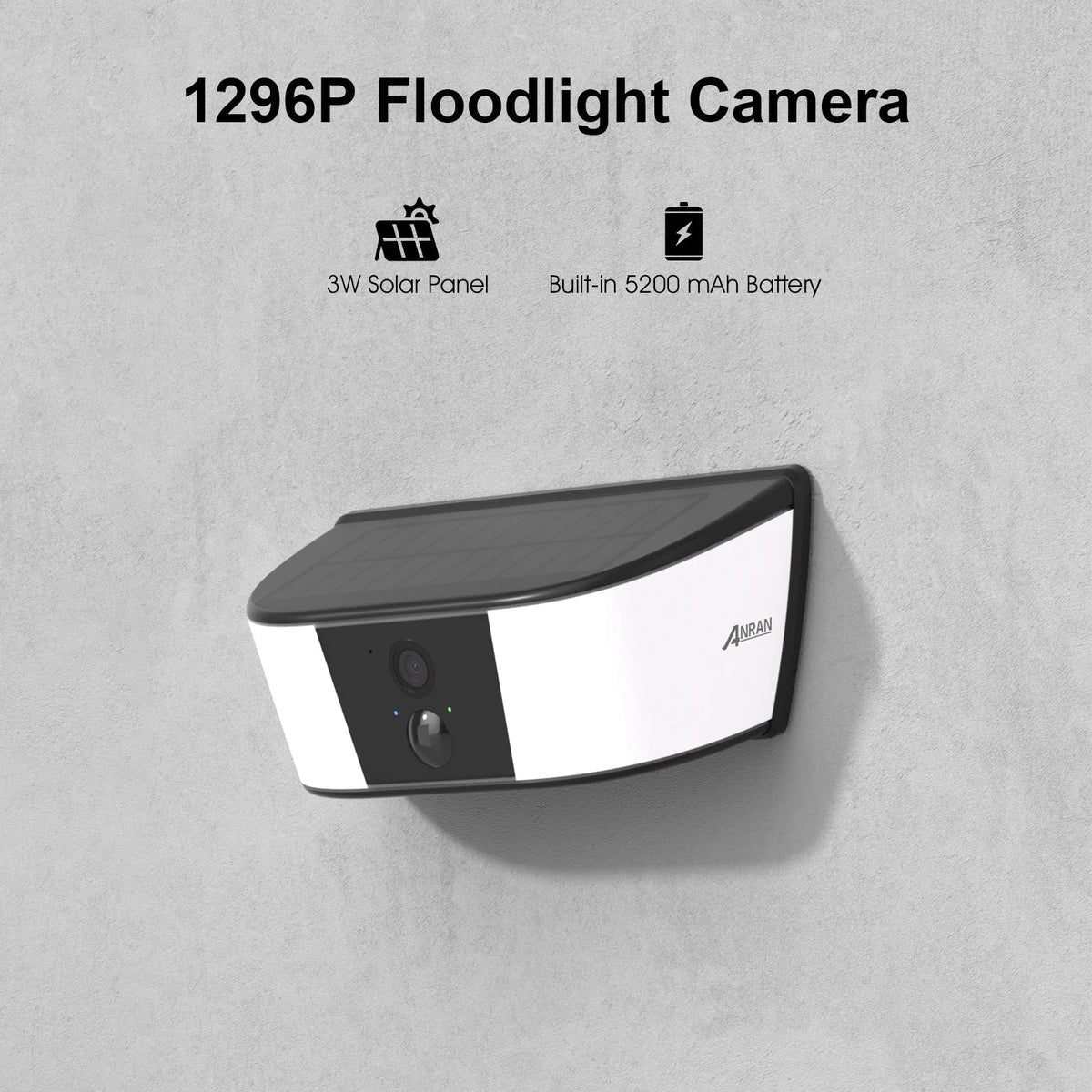 Solar Powered Outdoor Home Security Camera Floodlight - Enovarah