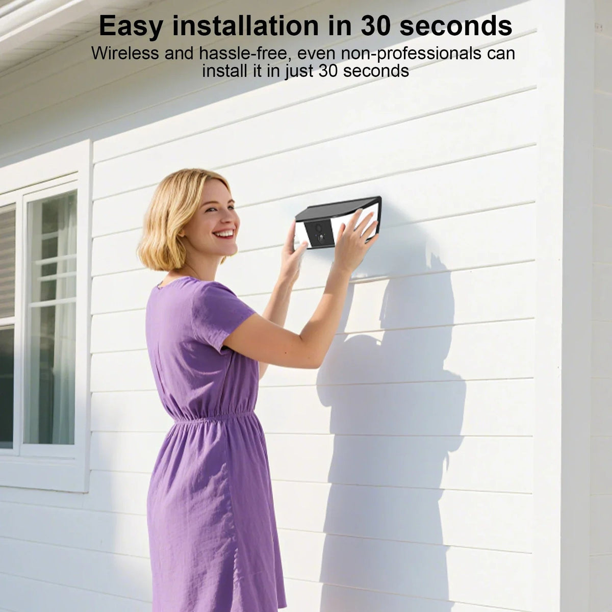 Solar Powered Outdoor Home Security Camera Floodlight - Enovarah