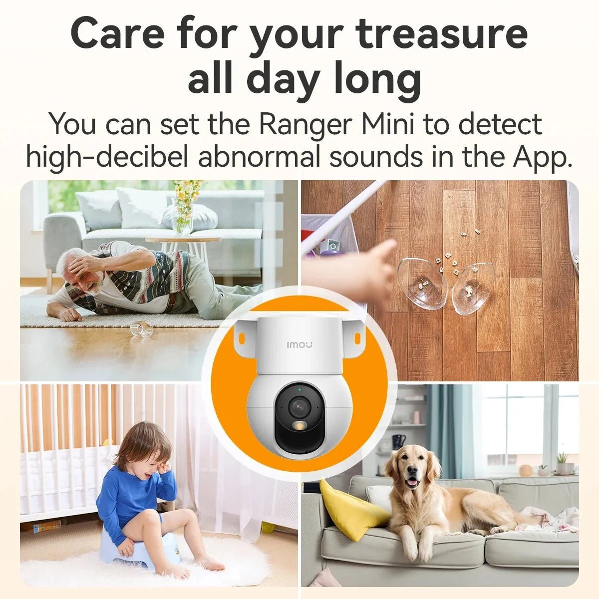 360 Coverage Smart Indoor Camera At Home - Enovarah