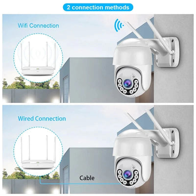 8MP 4K Wireless PTZ Camera AI Auto Tracking Color Night Vision CCTV iCsee - stepyours.com