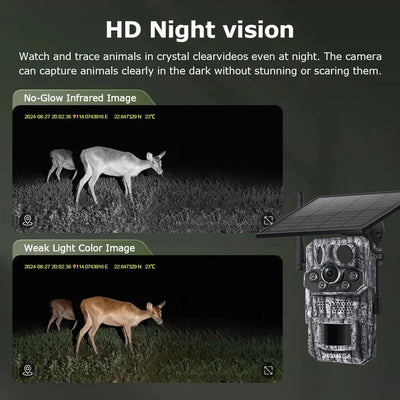 INQMEGA4G Solar Trail Camera 2K Night Vision 5MP PIR Motion Activated - stepyours.com